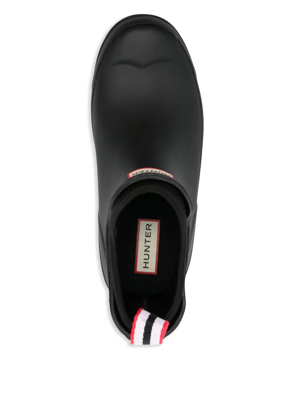 Hunter 30mm logo-patch ankle rain boots Black