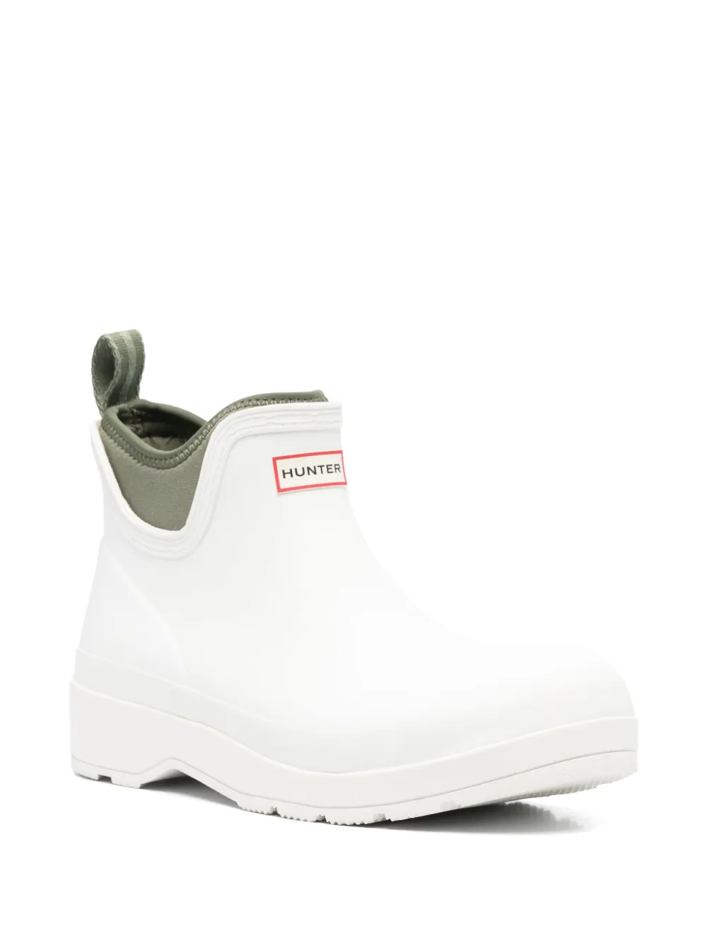 Hunter 35mm logo-patch rain boots White