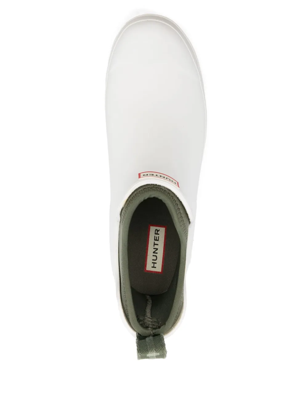 Hunter 35mm logo-patch rain boots White