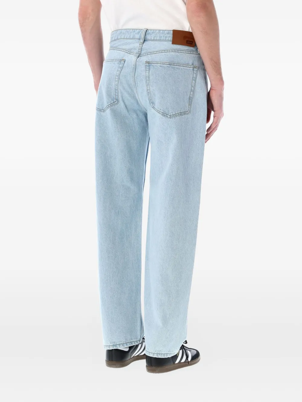 Huf logo-patch jeans - Blauw