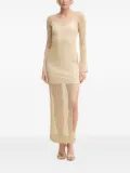 SIMONA CORSELLINI ribbed midi dress - Neutrals