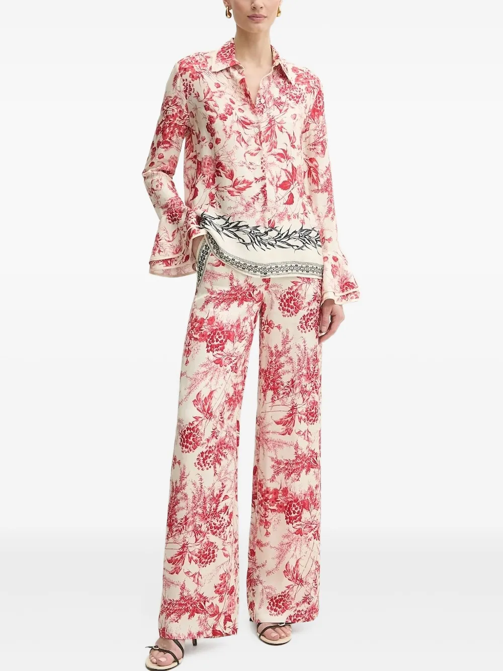 SIMONA CORSELLINI camisa con estampado floral | rojo | Image 1