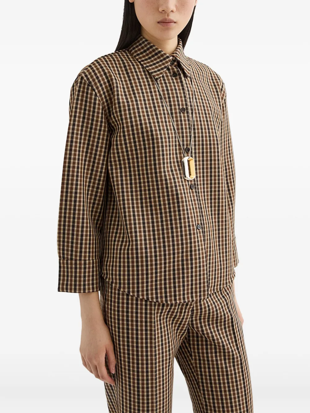 Jil Sander Wollen blouse Bruin