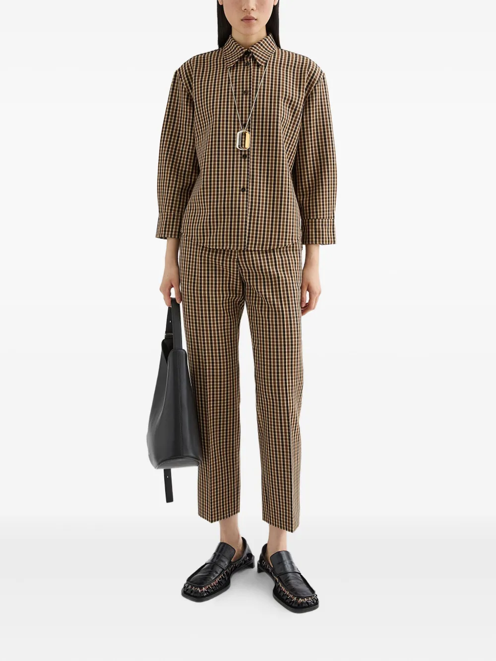 Jil Sander Wollen blouse - Bruin