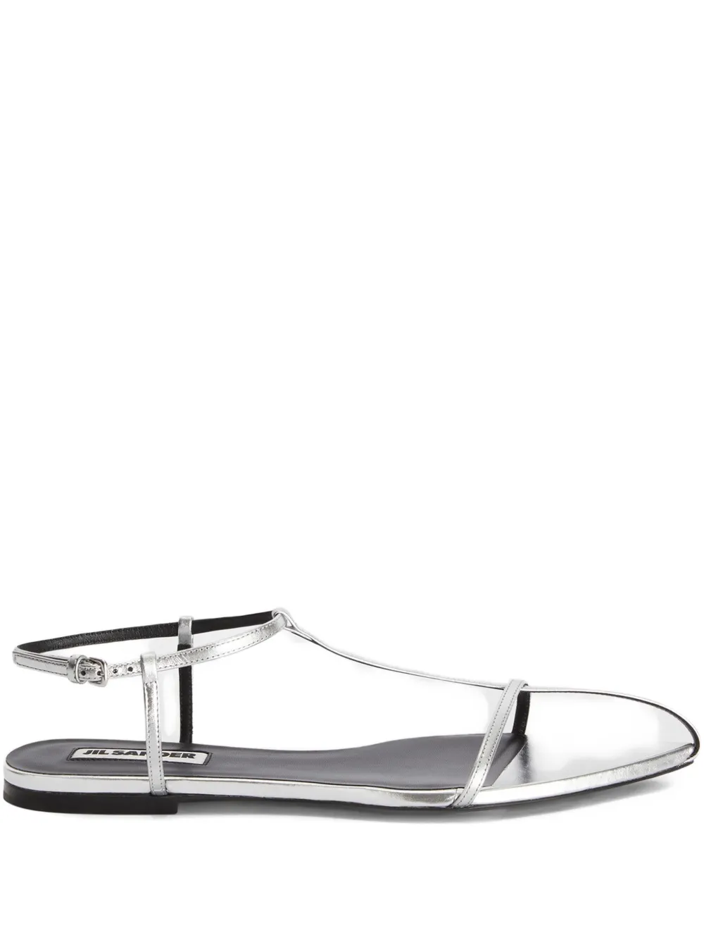 Jil Sander leather sandals Silver