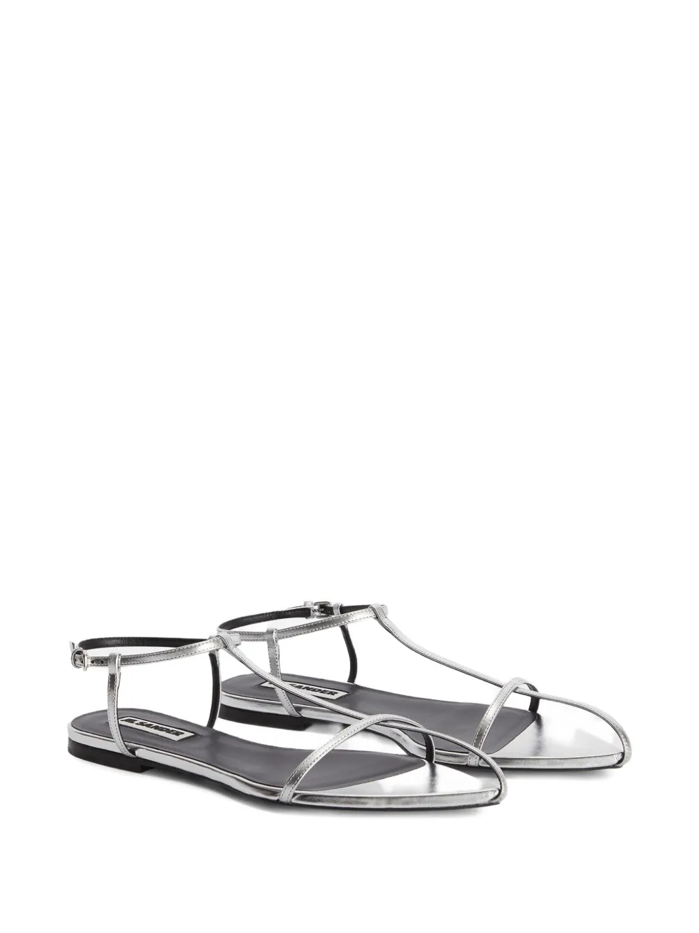Jil Sander leather sandals Silver