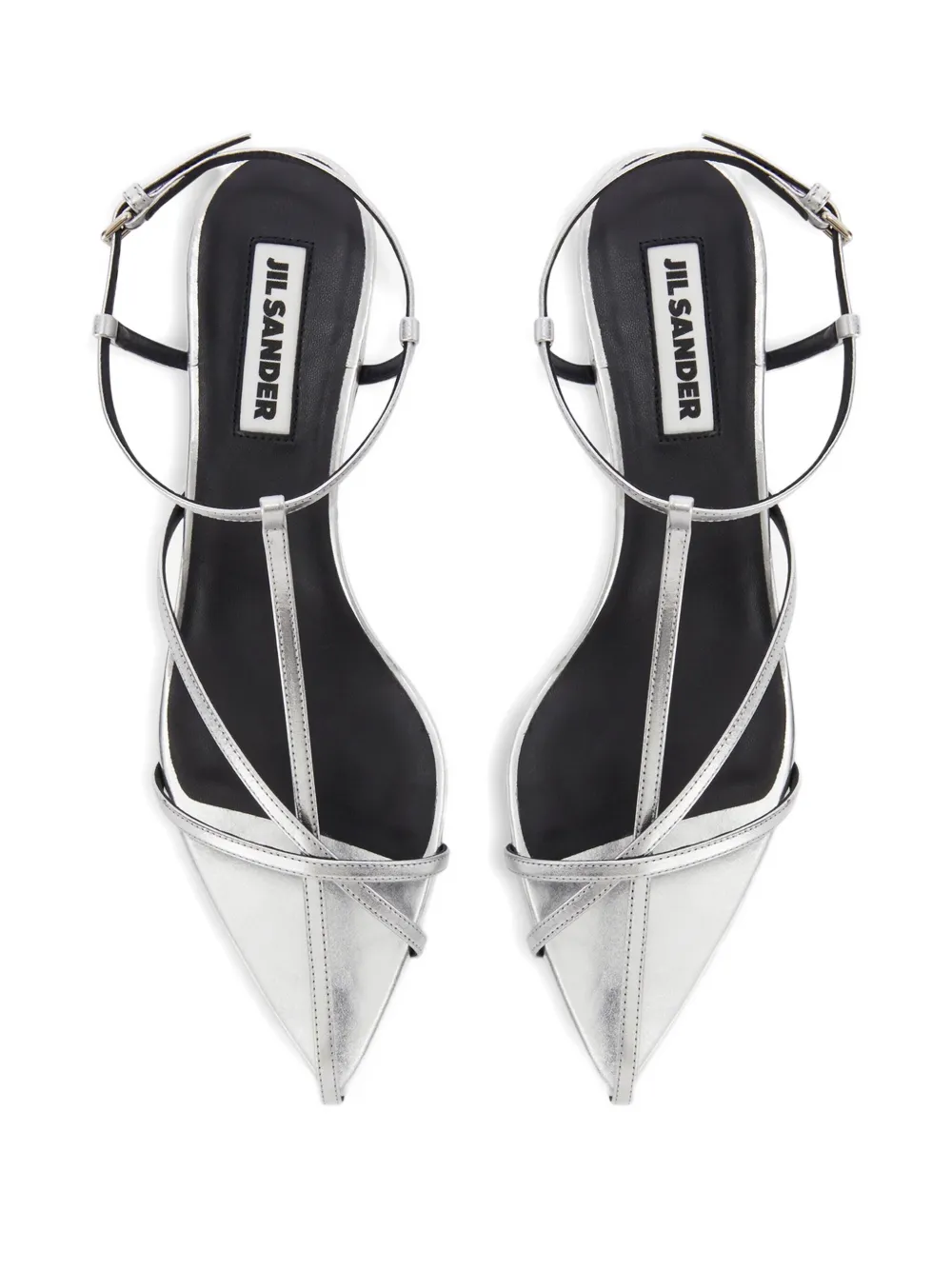 Jil Sander leather sandals Silver