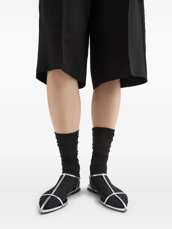 Jil Sander Leather Sandals | Silver | FARFETCH