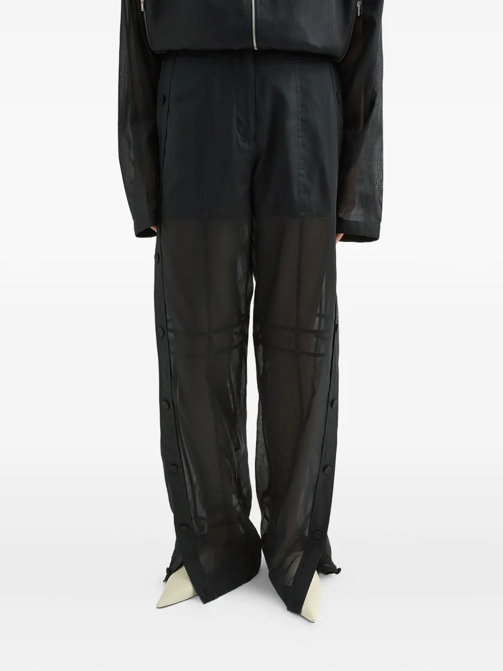 Jil Sander Katoenen broek Zwart