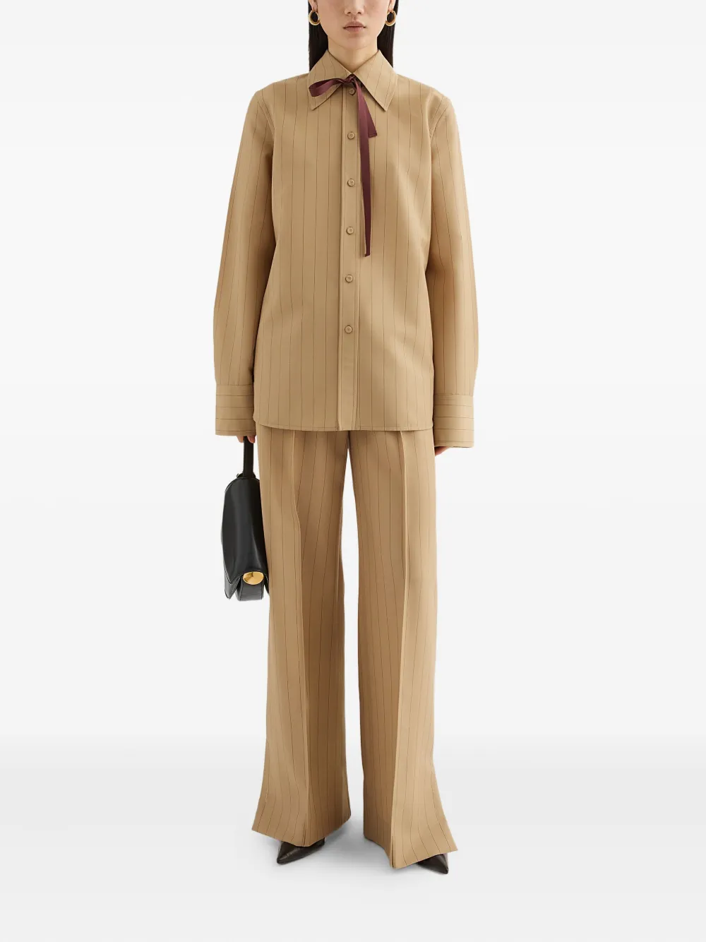 Jil Sander Wollen blouse - Bruin