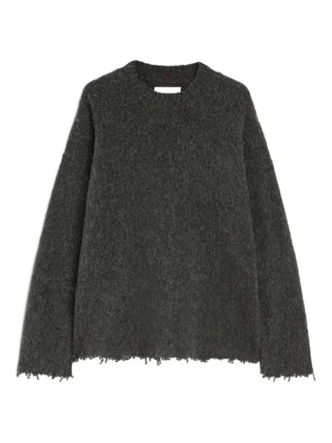 Jil Sander suéter con dobladillo deshilachado
