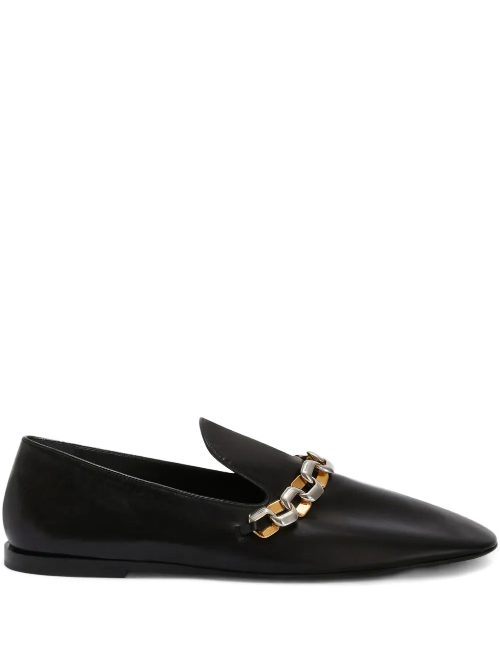 Jil Sander leather loafers Black
