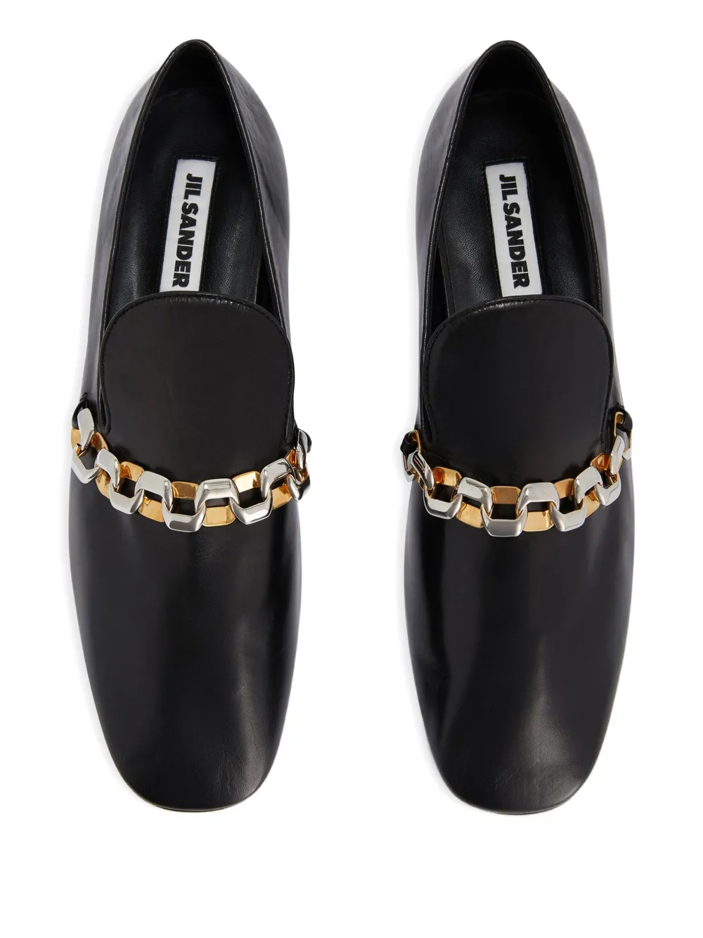 Jil Sander leather loafers Black
