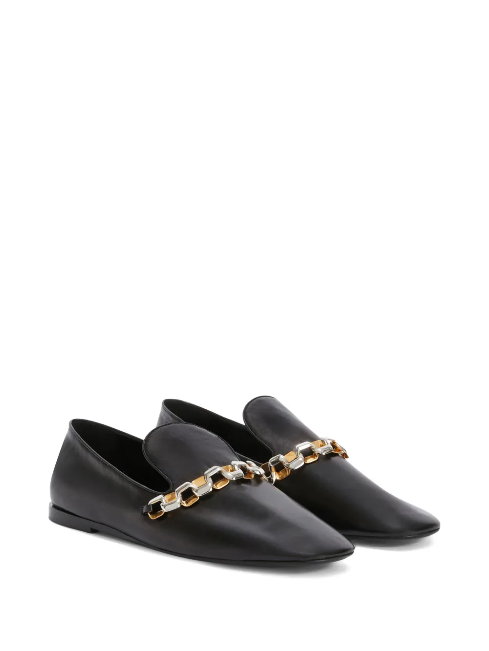 Jil Sander leather loafers Black