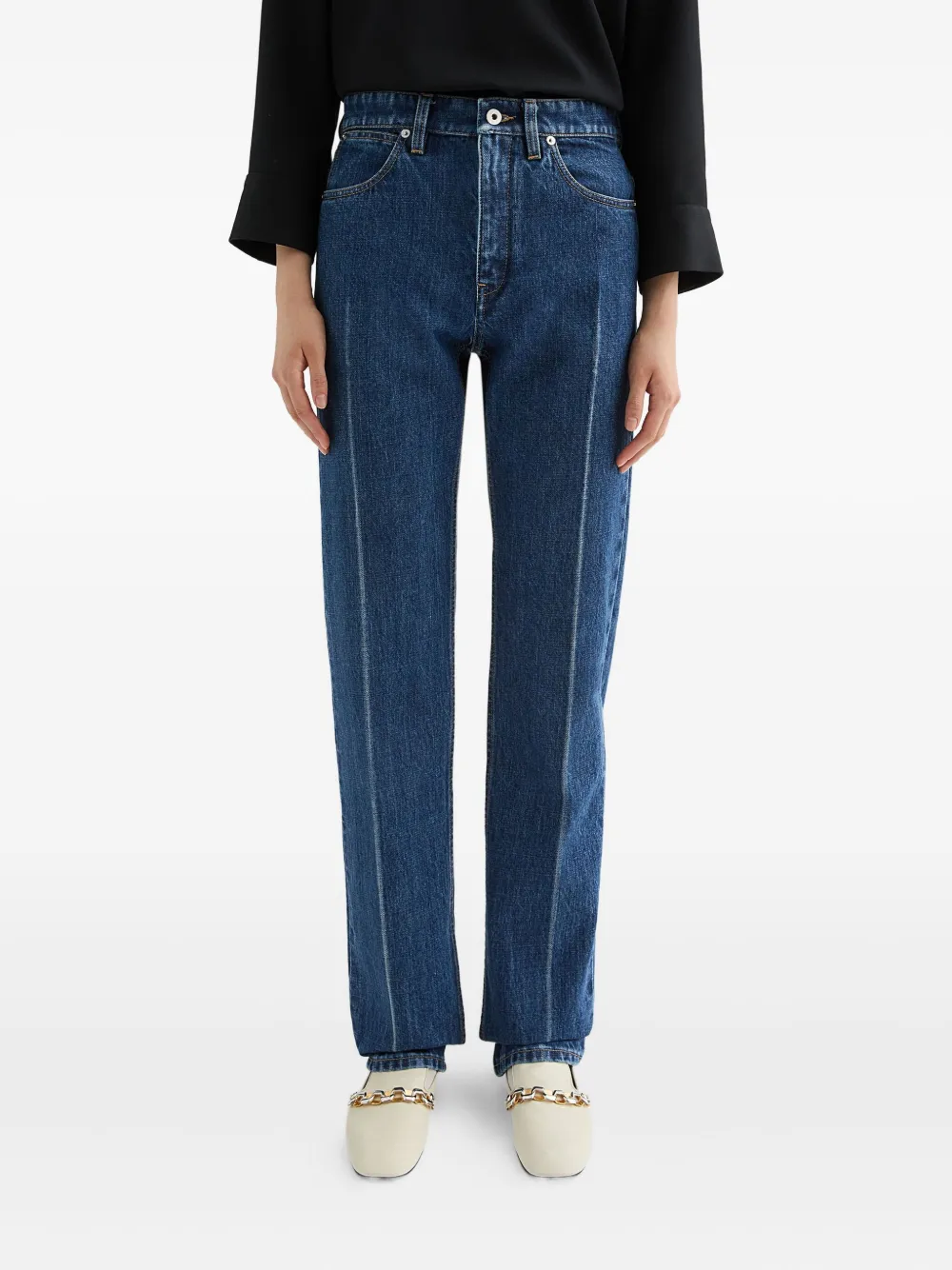 Jil Sander Pressed-crease Jeans In Blue