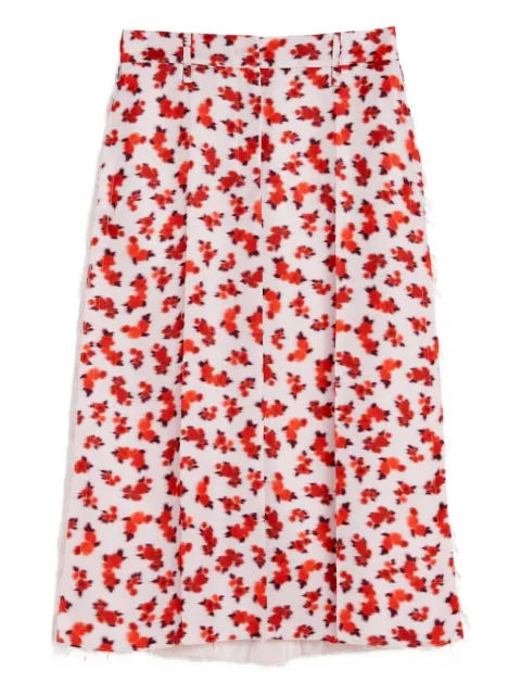 Jil Sander floral-print midi skirt