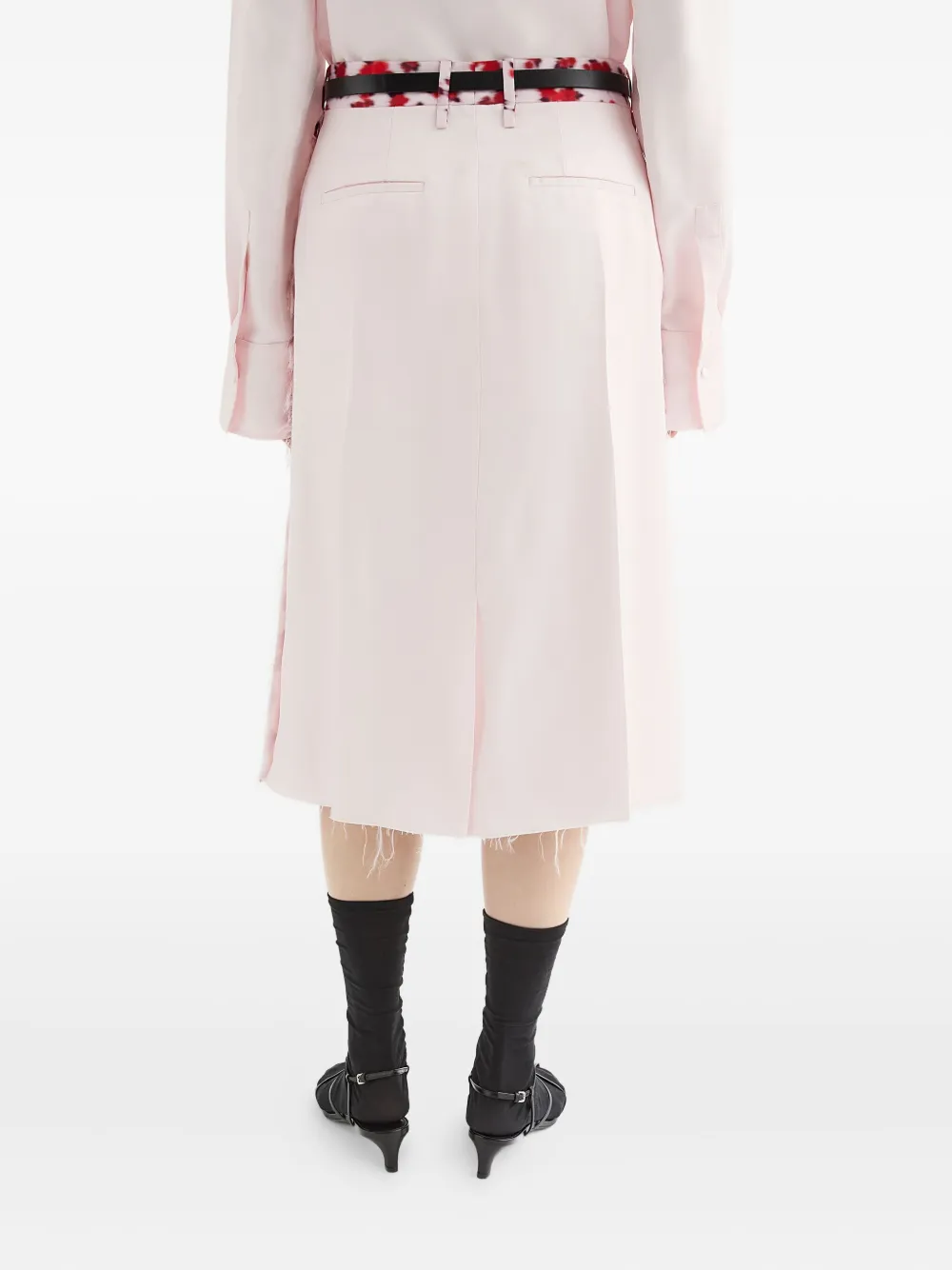 Jil Sander Midi-jurk met bloemenprint Roze