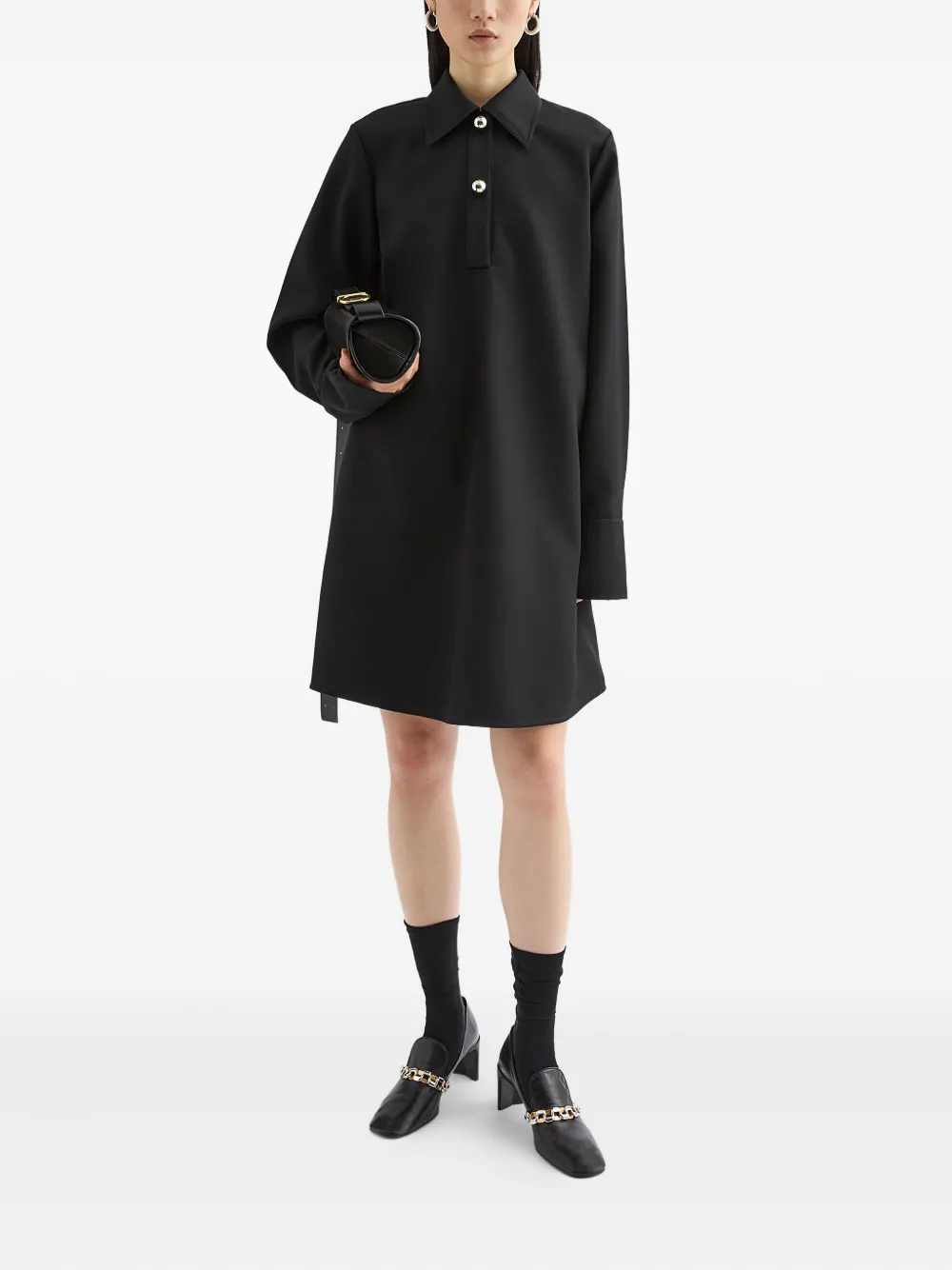 Jil Sander Wollen polojurk - Zwart