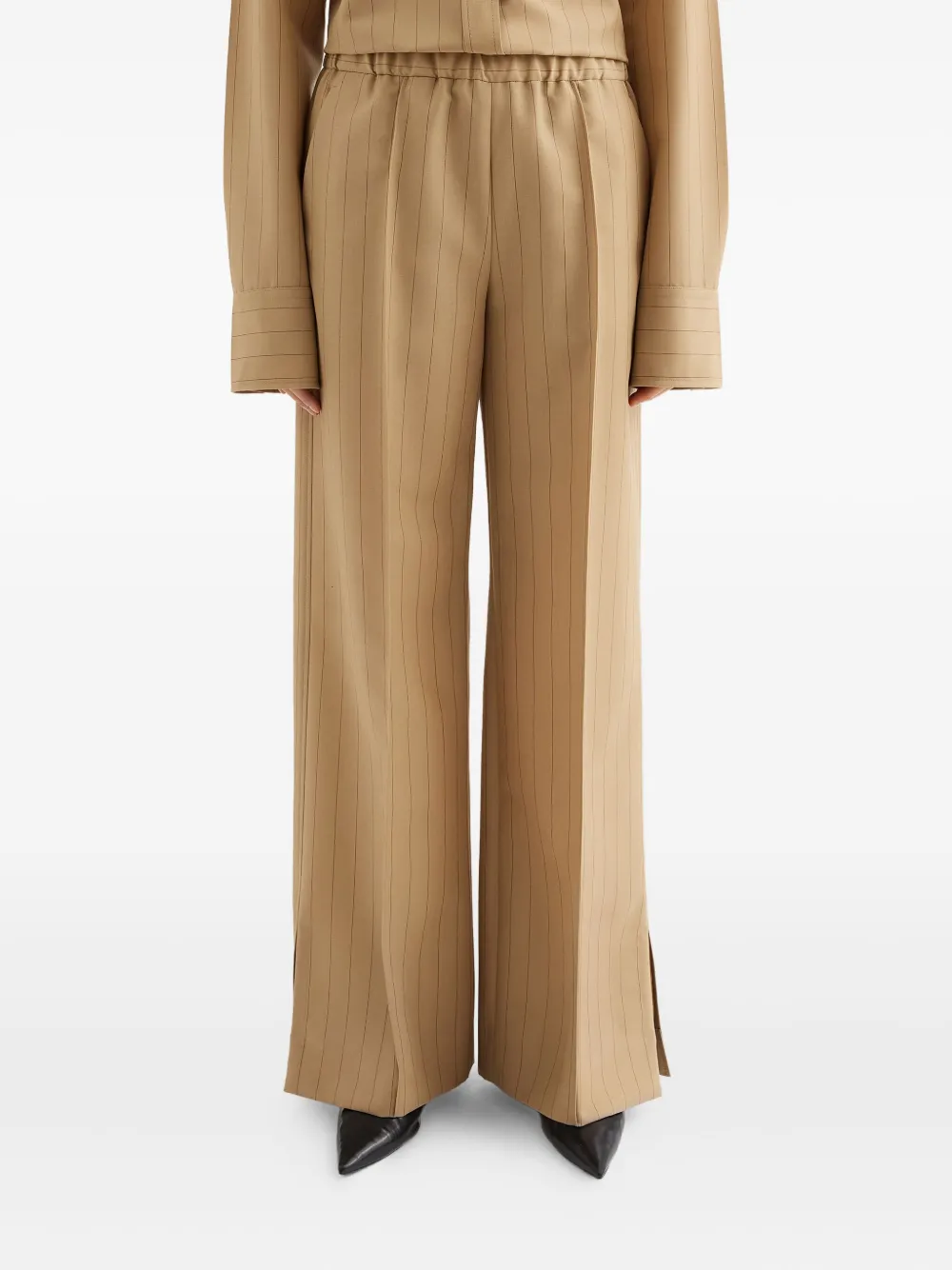 Jil Sander Broek met krijtstreep Beige