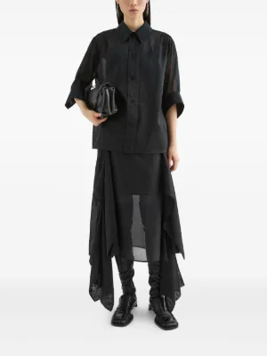 ジルサンダー☆レースディテール シルクトップ Jil Sander レースディテール シルクトップ | ホワイト