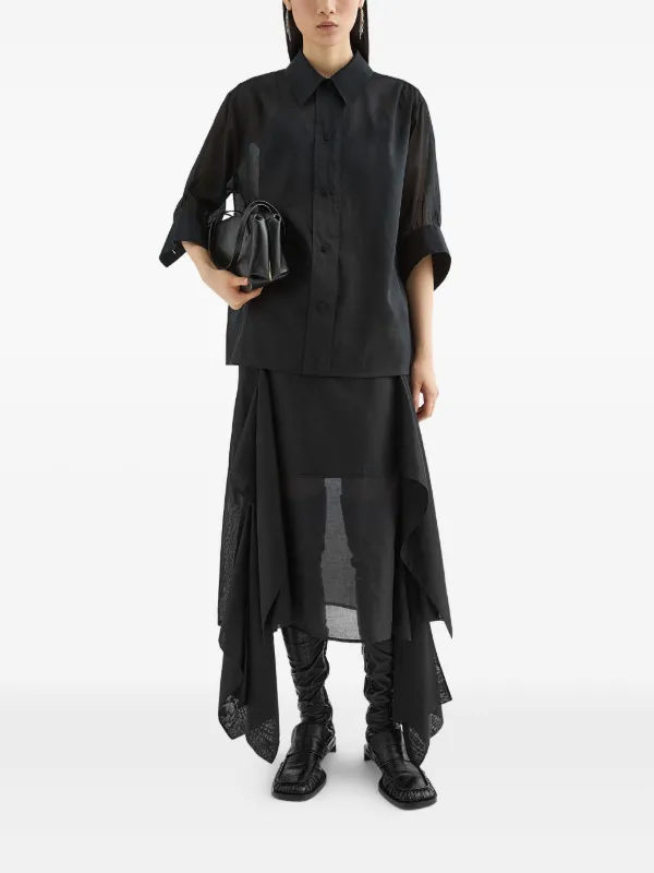 Jil Sander コットン シャツ | ブラック | FARFETCH JP