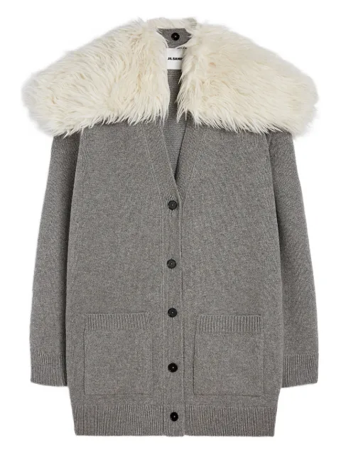 Jil Sander abrigo estilo cárdigan con cuello en V