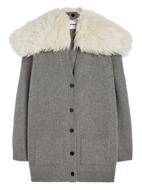 Cardigan mi-long à col v - Jil Sander - Modalova