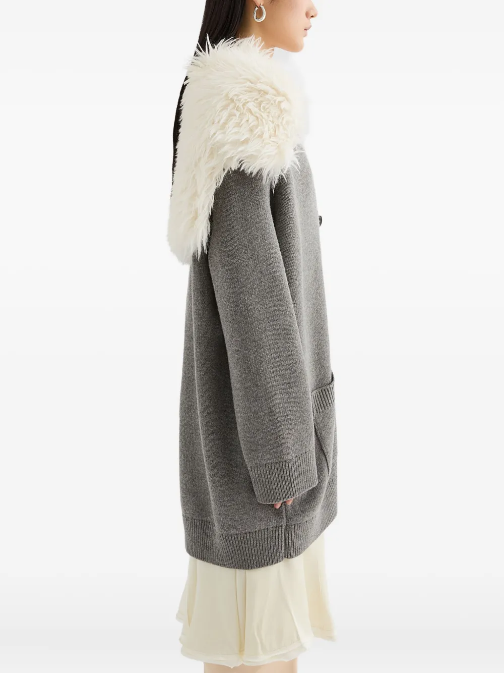 Jil Sander Vestjas met V-hals Grijs