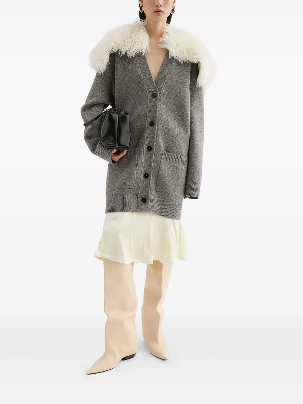 Jil Sander abrigo estilo cárdigan con cuello en V | Abrigos estilo cárdigan | Image 2