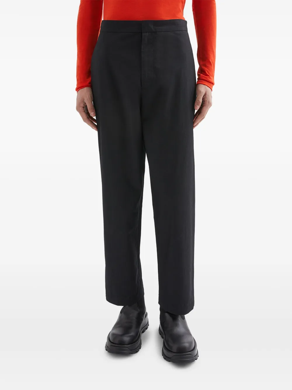 Jil Sander Katoenen broek Zwart