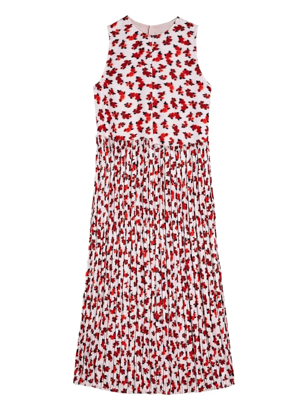 Jil Sander Midi-jurk met bloemenprint Roze
