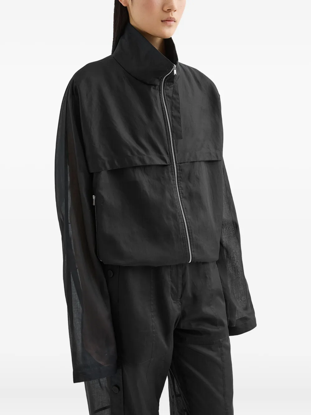 Jil Sander Mousseline jack Zwart