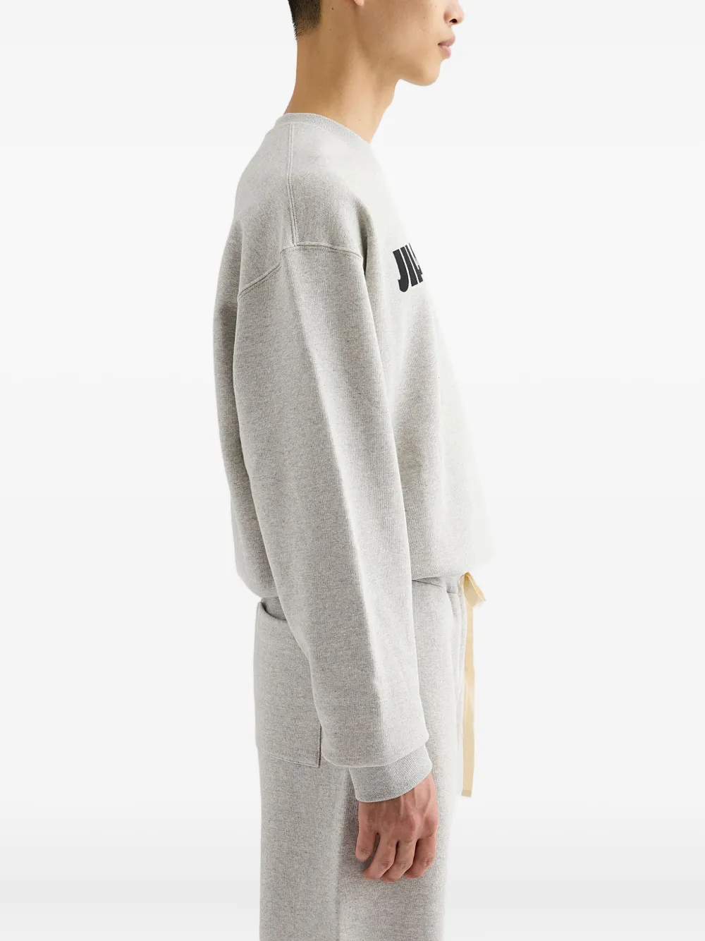 Jil Sander Katoenen sweater met logo Grijs