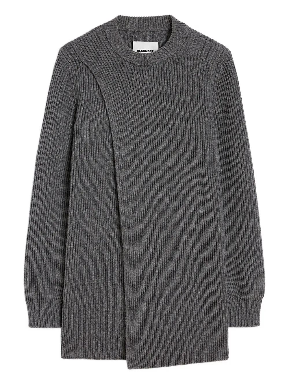 Jil Sander Geribbelde mini-jurk Grijs