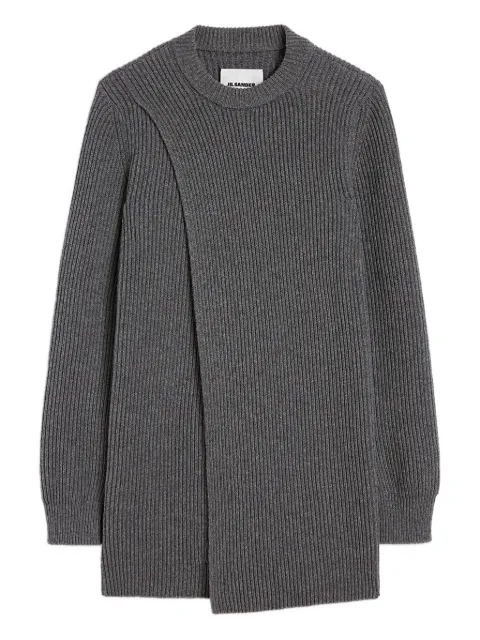 Jil Sander robe courte en maille côtelée