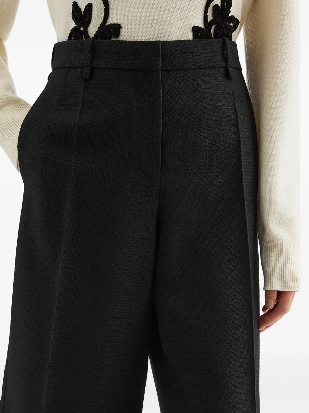 Jil Sander Wollen shorts Zwart
