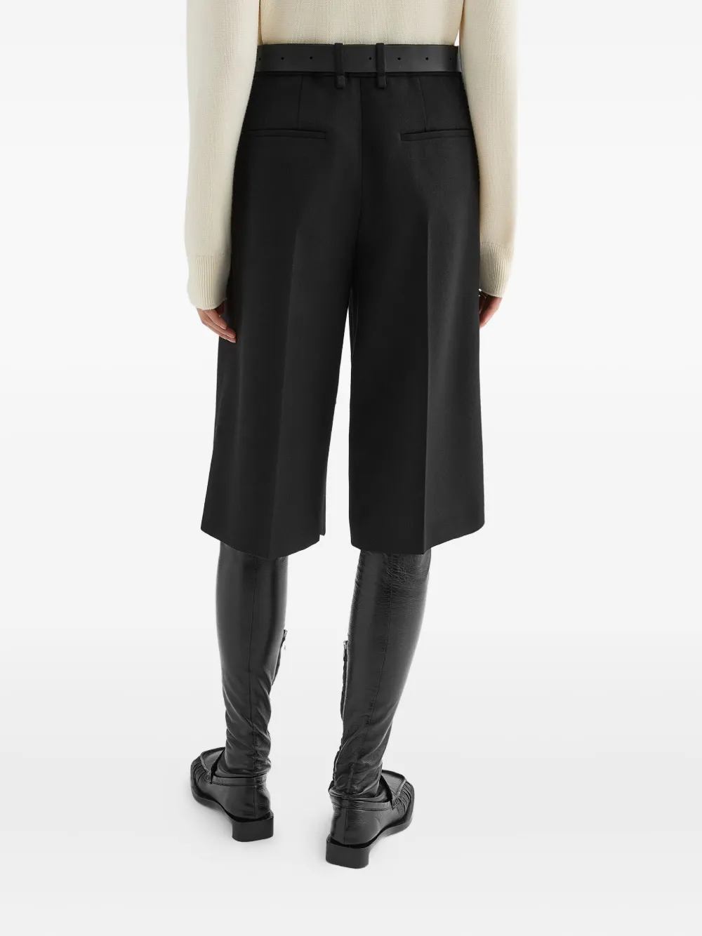 Jil Sander Wollen shorts Zwart