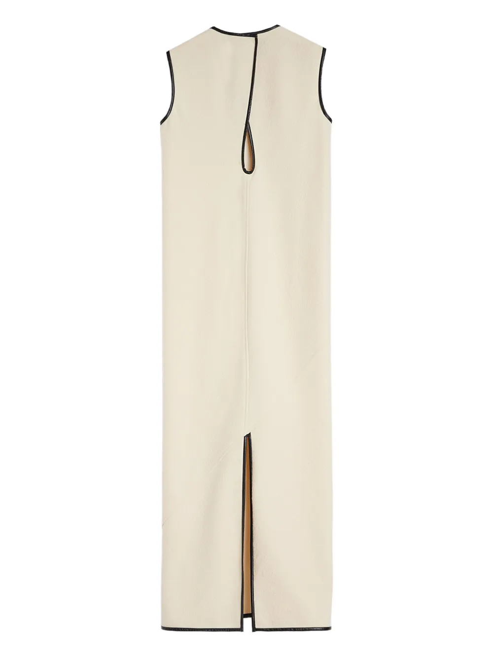 Jil Sander Maxi-jurk met contrasterende afwerking Beige
