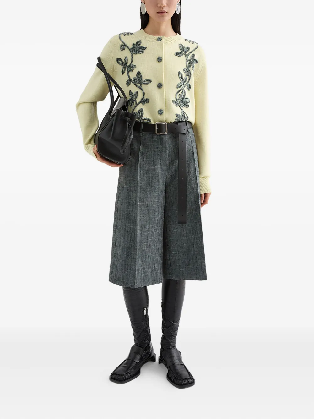 Jil Sander Vest met borduurwerk Geel
