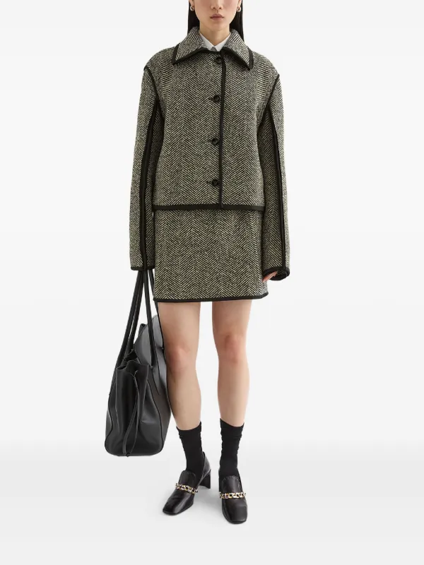 Jil Sander ヘリンボーン ジャケット | グレー | FARFETCH JP