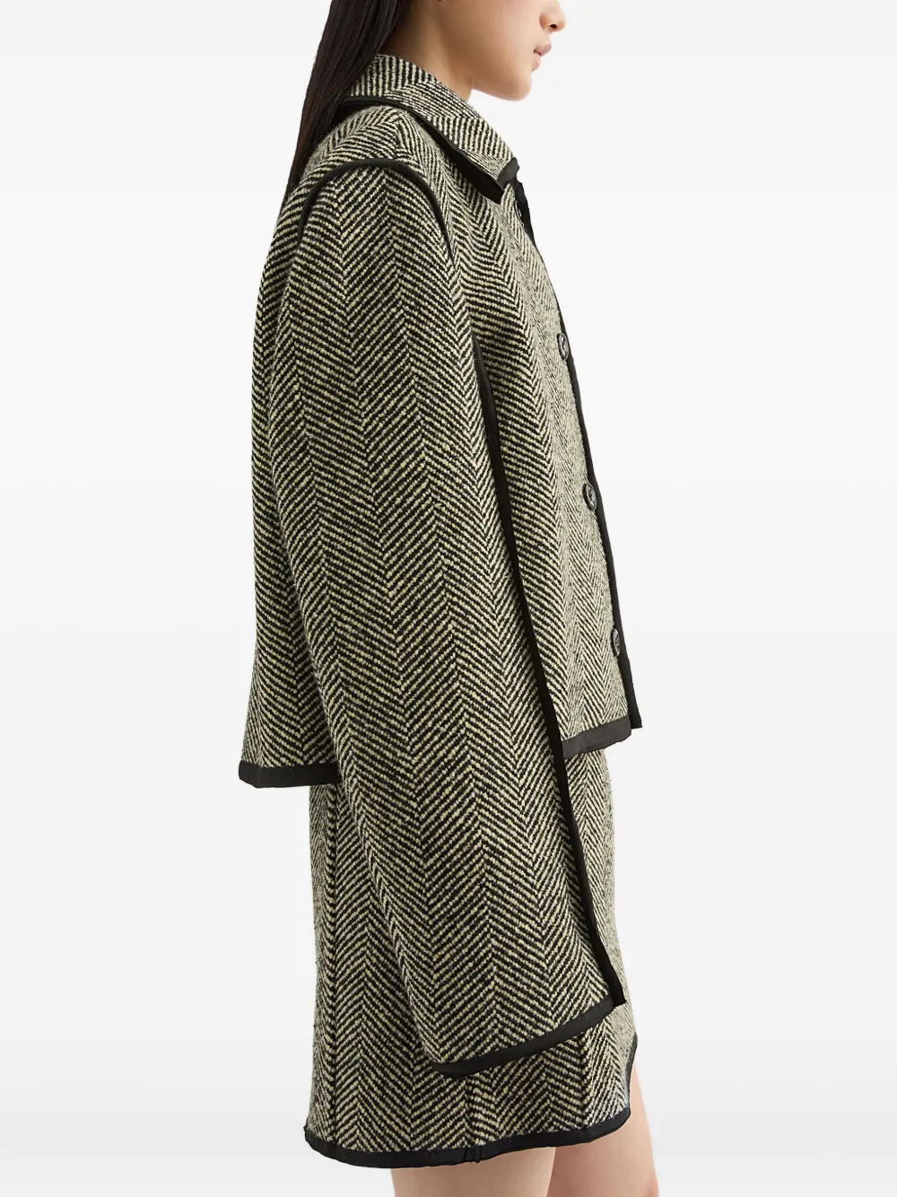 Jil Sander Jack met visgraatpatroon Grijs