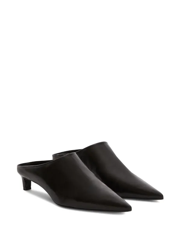 Jil Sander レザーミュール | ブラック | FARFETCH JP