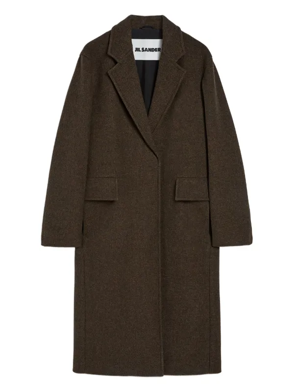 Jil Sander メランジ コート | ブラウン | FARFETCH JP