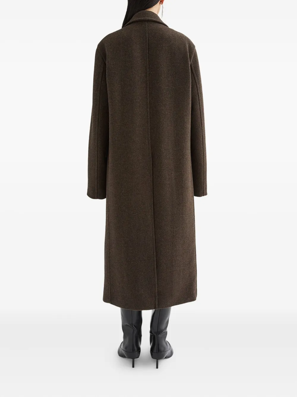 Jil Sander Mantel met mélange-effect Bruin