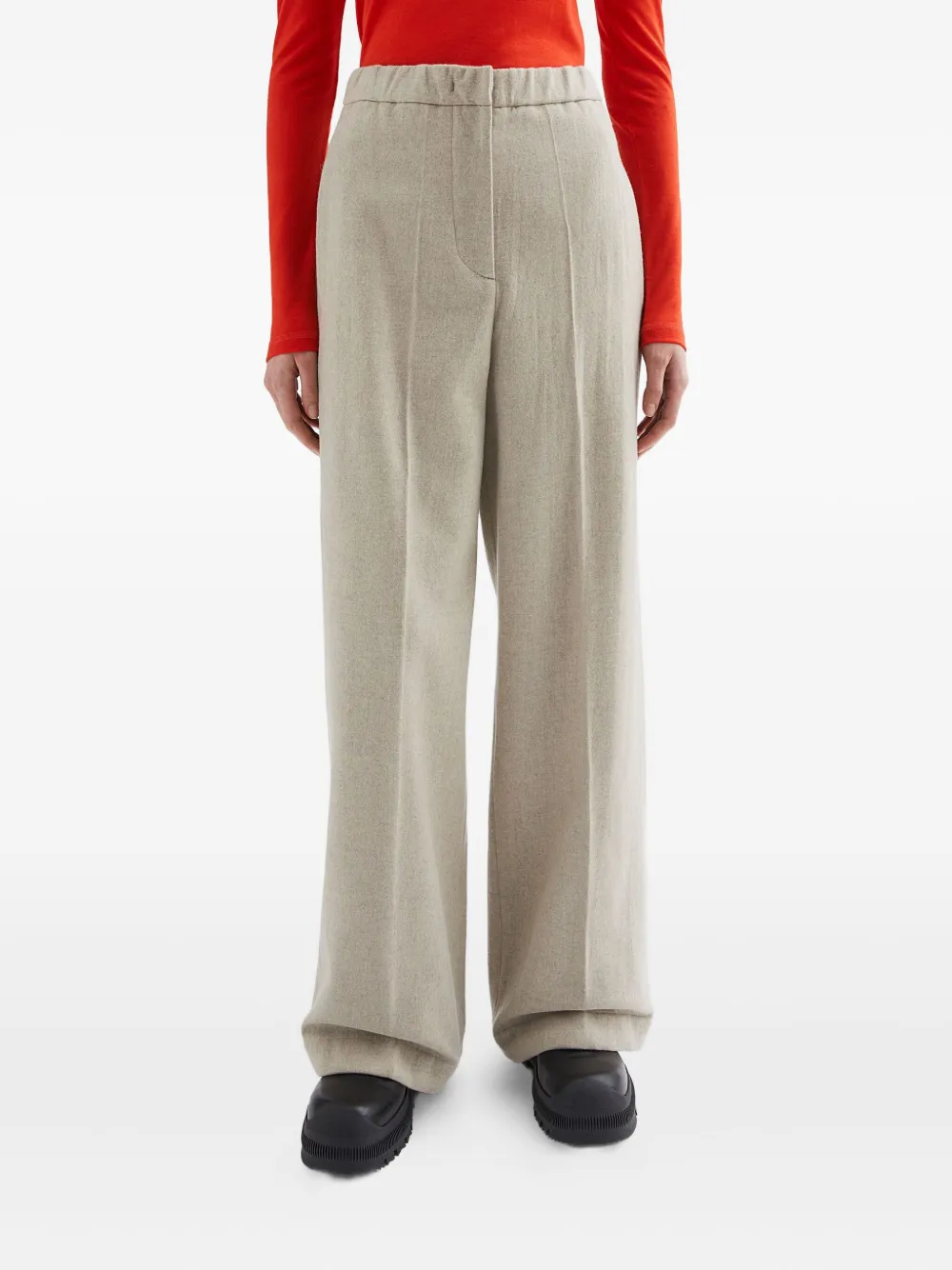 JIL SANDER+ Flanellen broek Beige