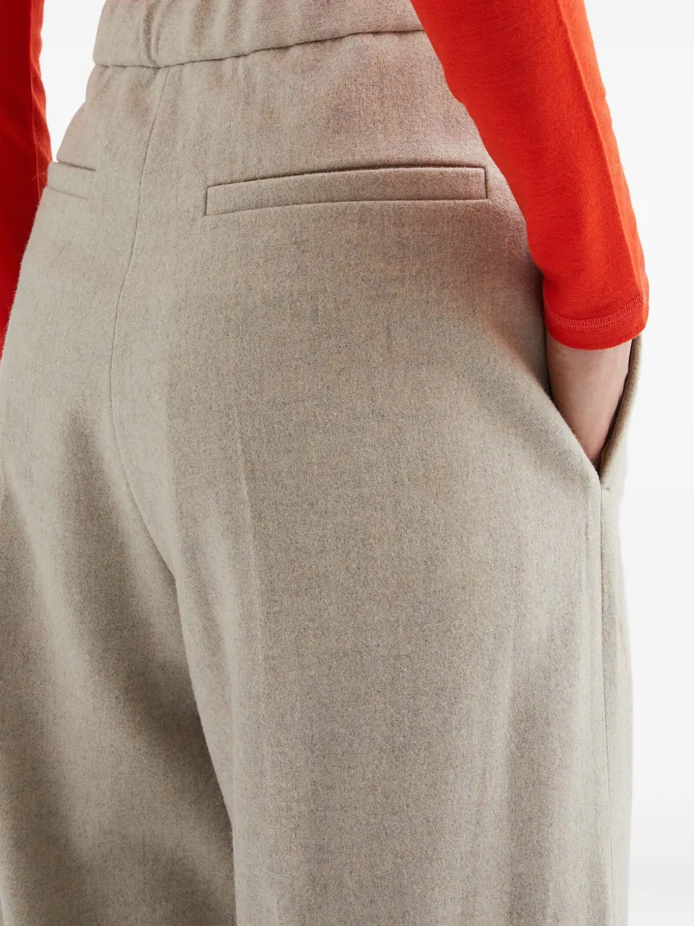 JIL SANDER+ Flanellen broek Beige