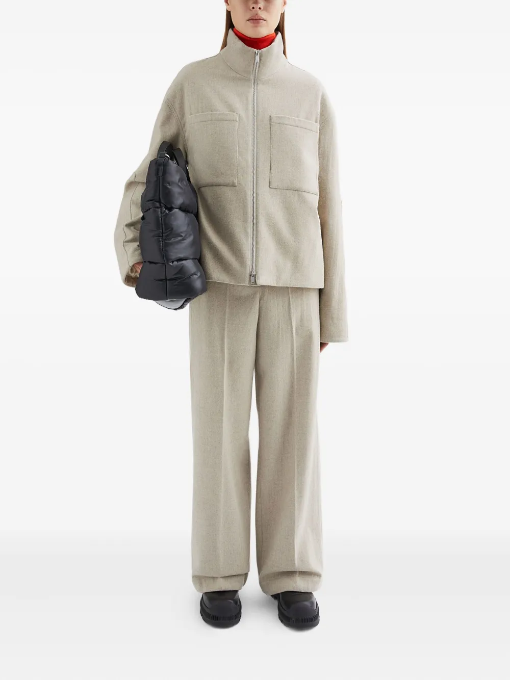 JIL SANDER+ Flanellen broek Beige