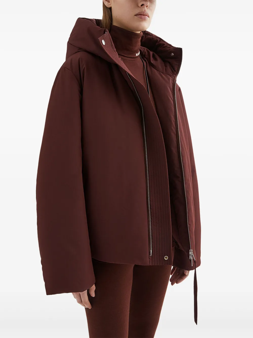 Jil Sander Jack met rits Bruin