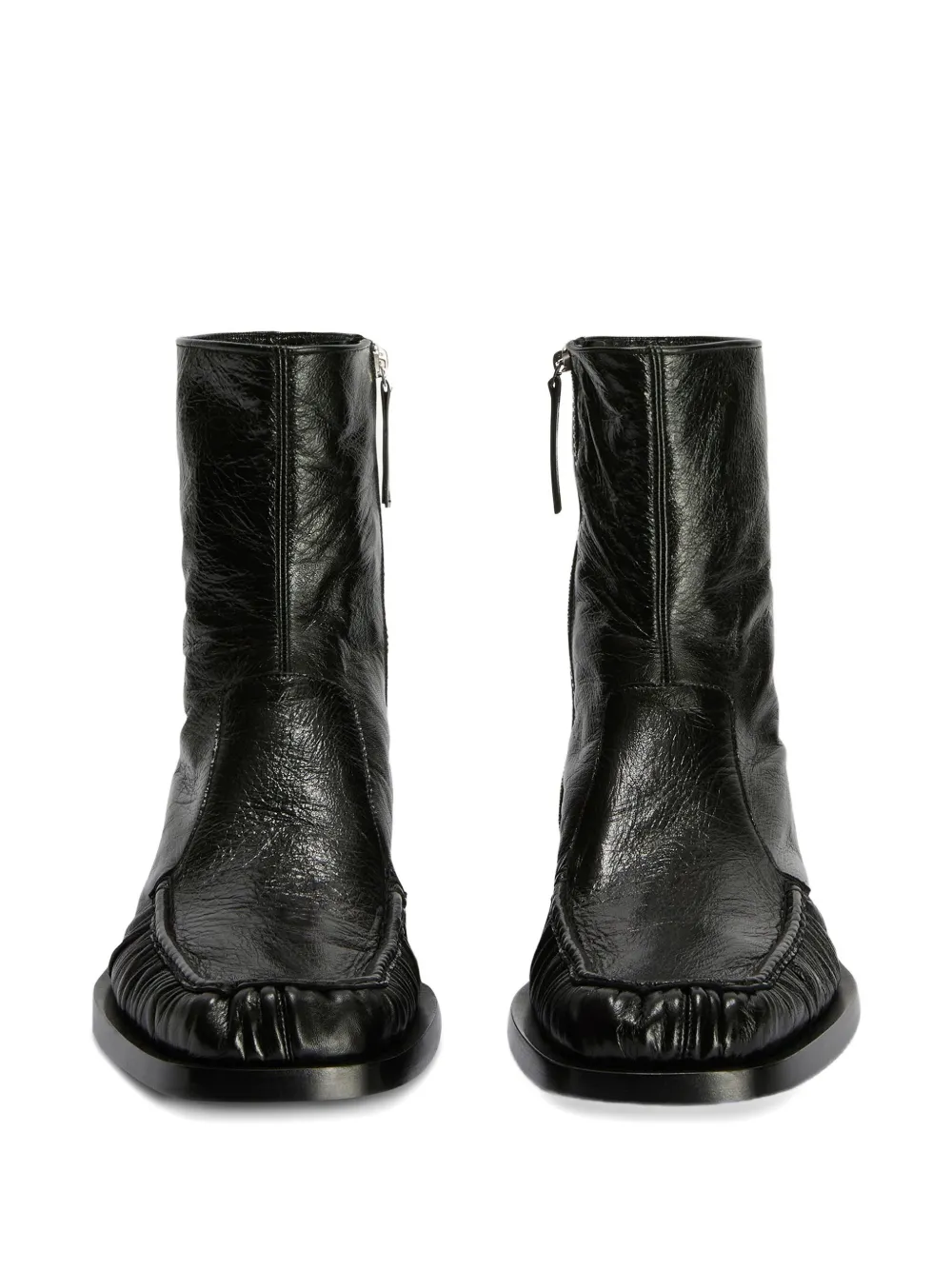 Jil Sander leather ankle boots Black