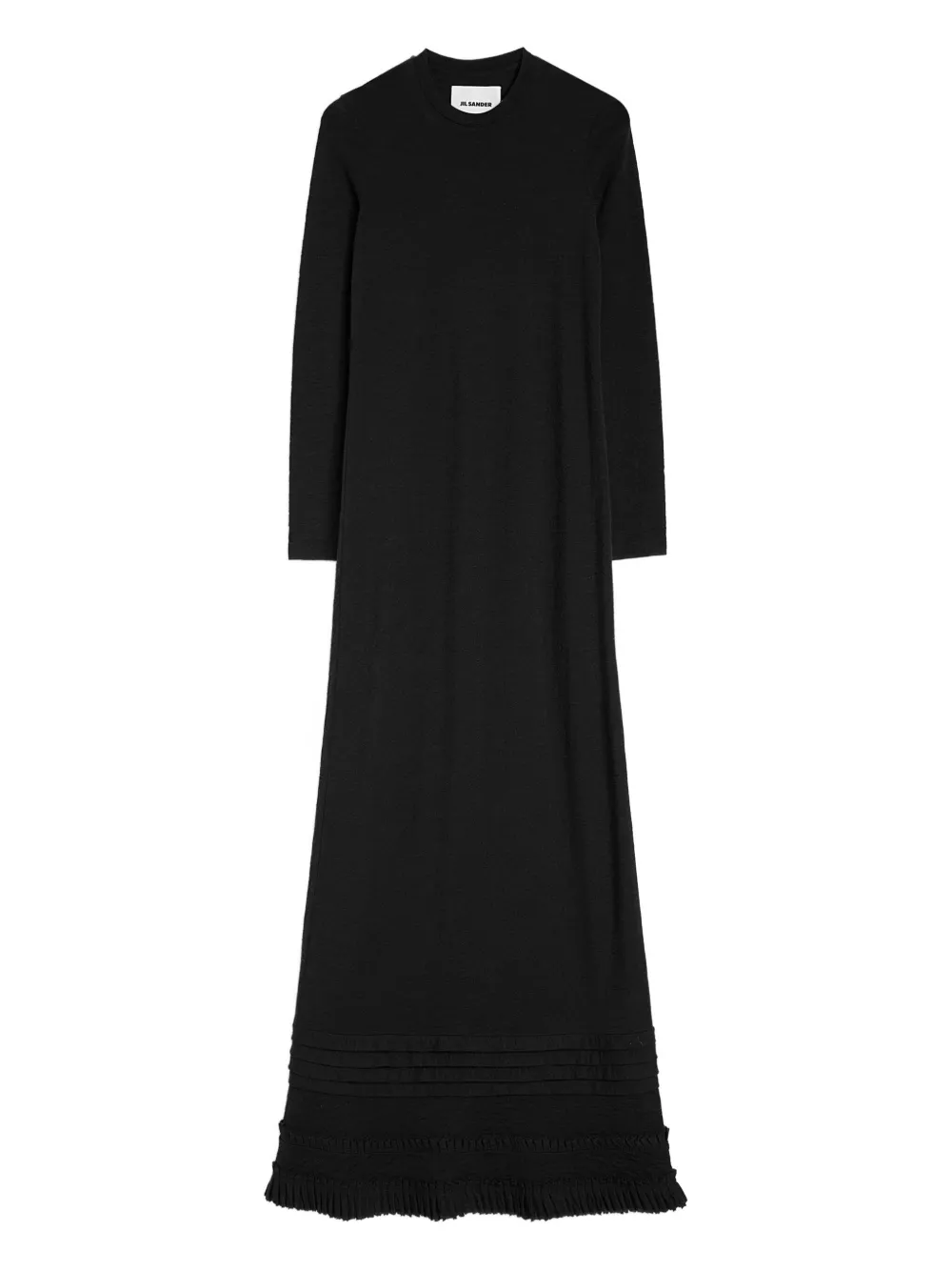 Jil Sander Maxi-jurk met ruches Zwart